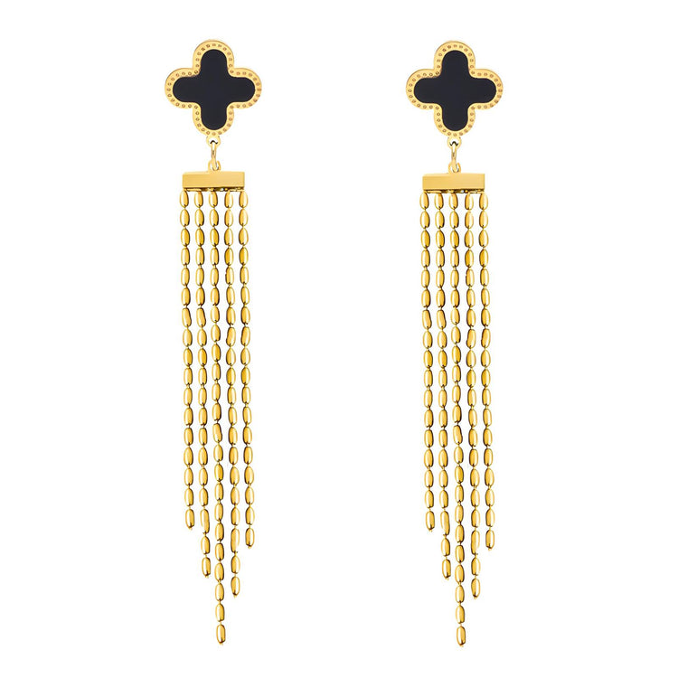 18K gold plated Stainless steel earrings, Intensity