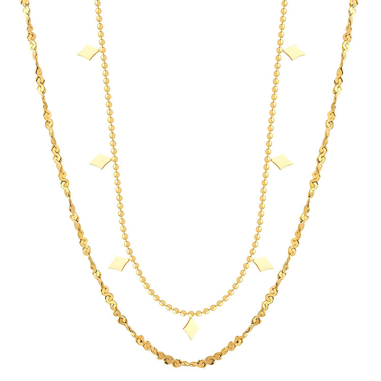 18K gold plated Stainless steel necklace, Intensity