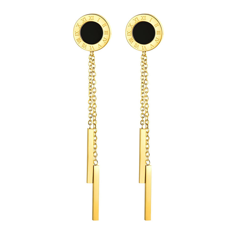 18K gold plated Stainless steel earrings, Intensity