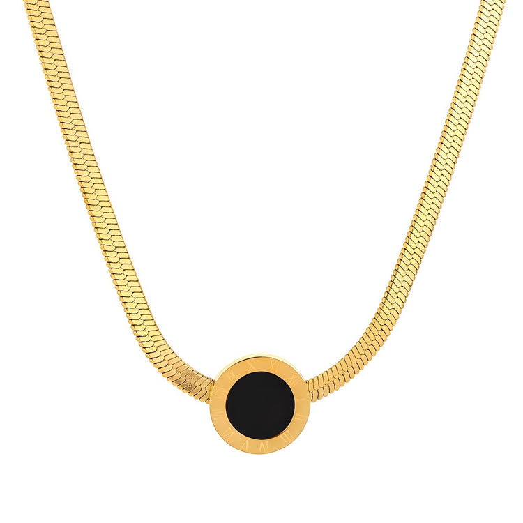 18K gold plated Stainless steel necklace, Intensity