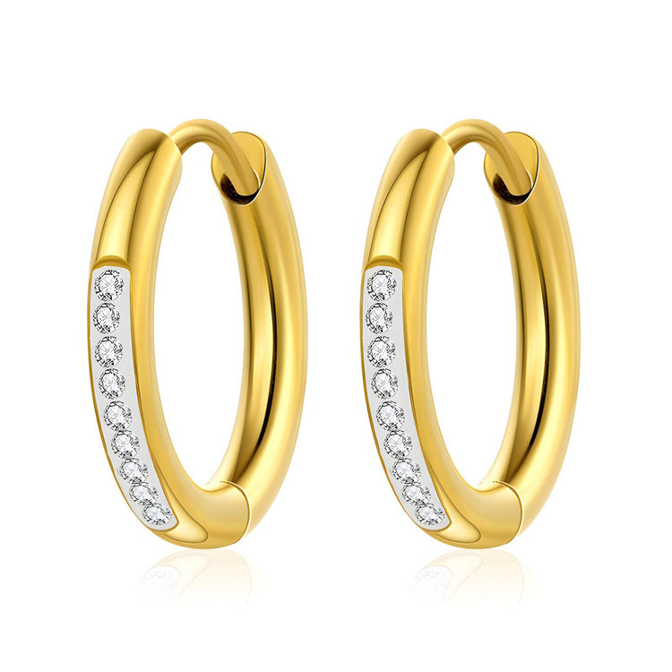 18K gold plated Stainless steel earrings, Intensity