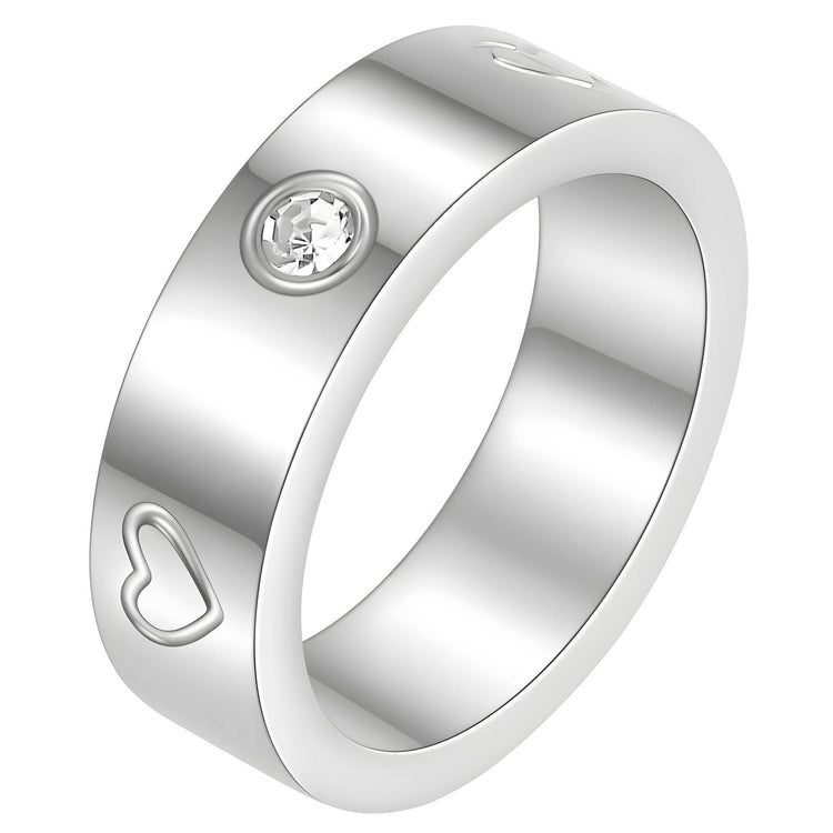 Stainless steel  Hearts finger ring, Intensity