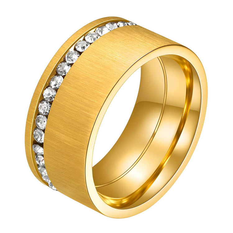 18K gold plated Stainless steel finger ring, Intensity