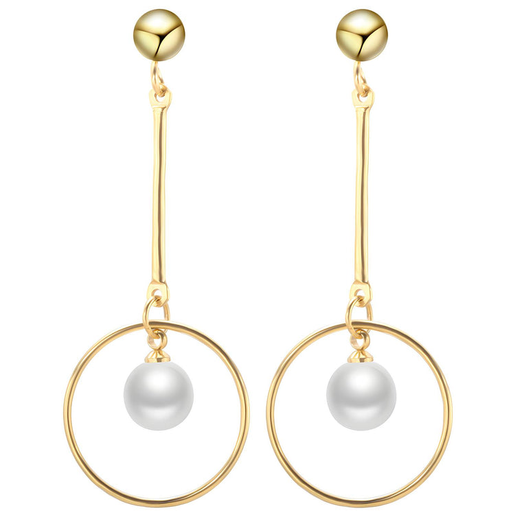 18K gold plated Stainless steel earrings, Intensity