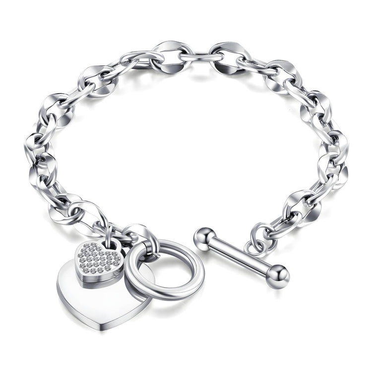 Stainless steel  Heart bracelet, Intensity