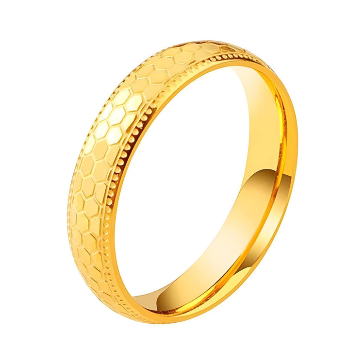 18K gold plated Stainless steel finger ring, Intensity