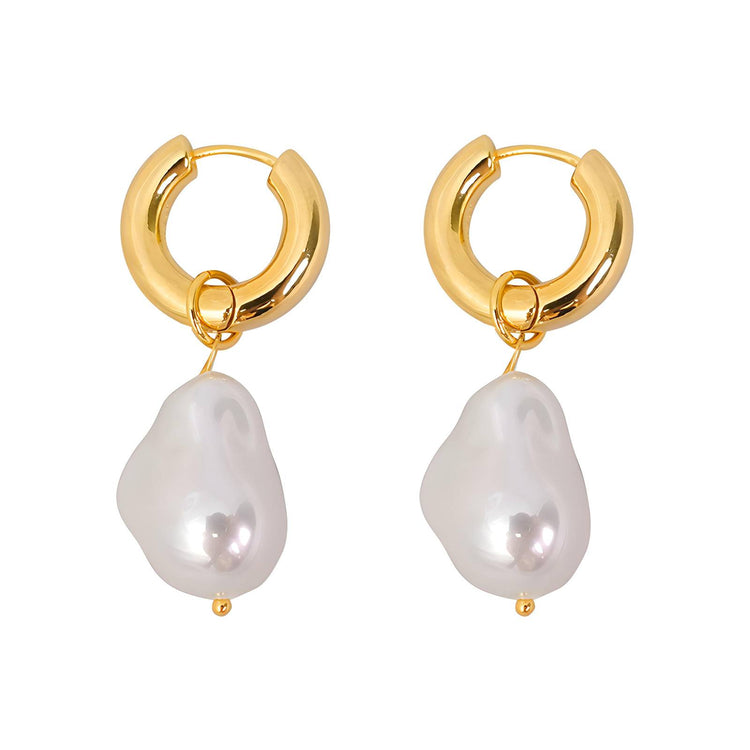 18K gold plated Stainless steel earrings, Intensity