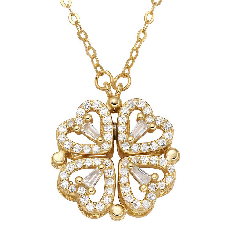 18K gold plated Stainless steel  Flower necklace, Intensity