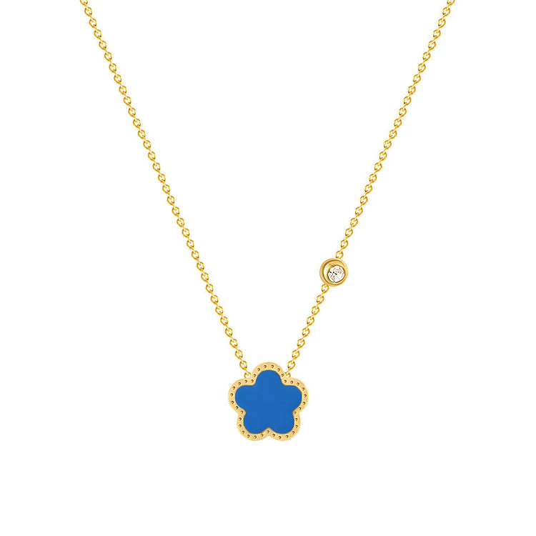 18K gold plated Stainless steel  Flower necklace, Intensity