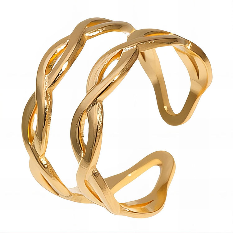 18K gold plated Stainless steel finger ring, Intensity