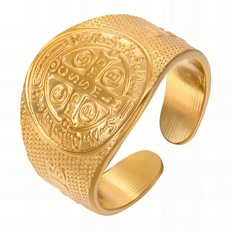 18K gold plated Stainless steel finger ring, Intensity