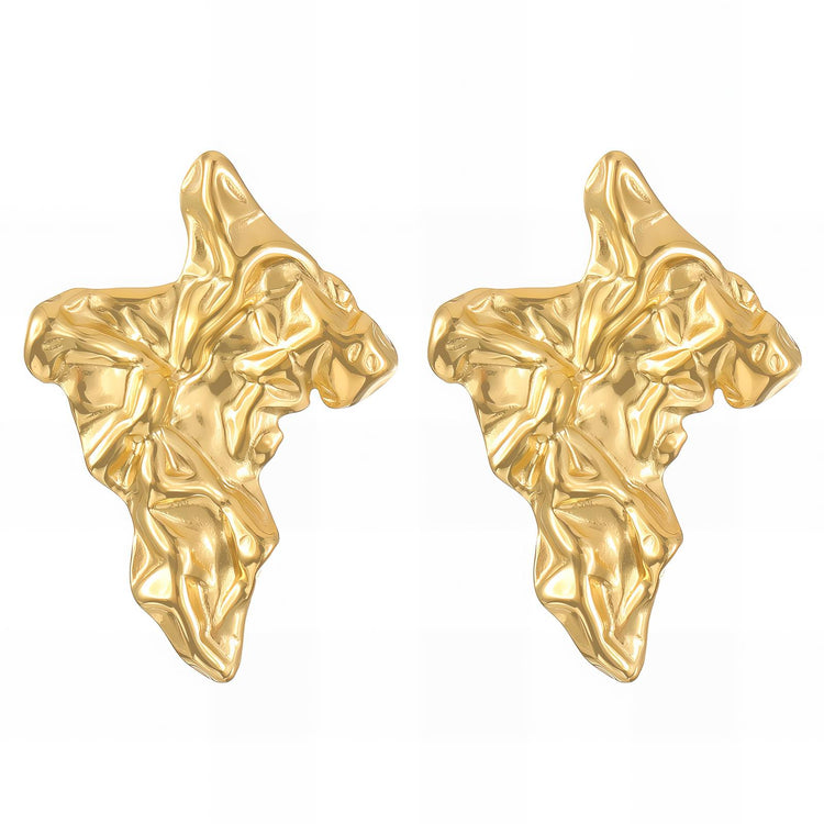 18K gold plated Stainless steel earrings, Intensity