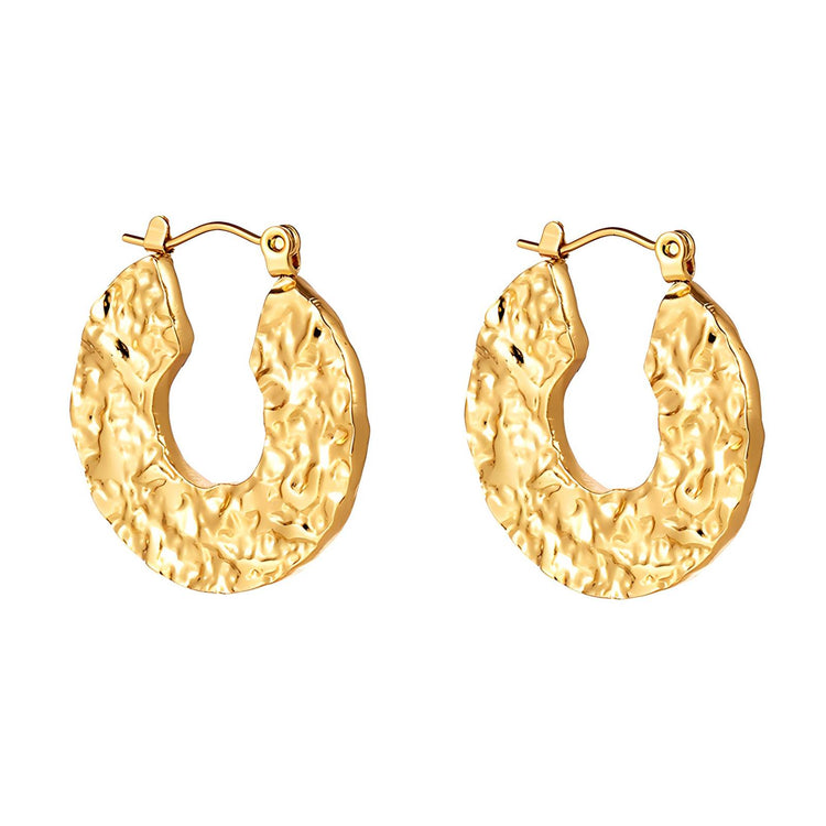 18K gold plated Stainless steel earrings, Intensity