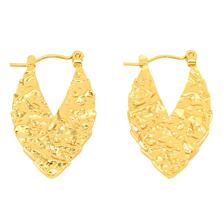 18K gold plated Stainless steel earrings, Intensity