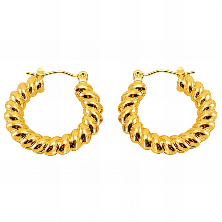 18K gold plated Stainless steel earrings, Intensity