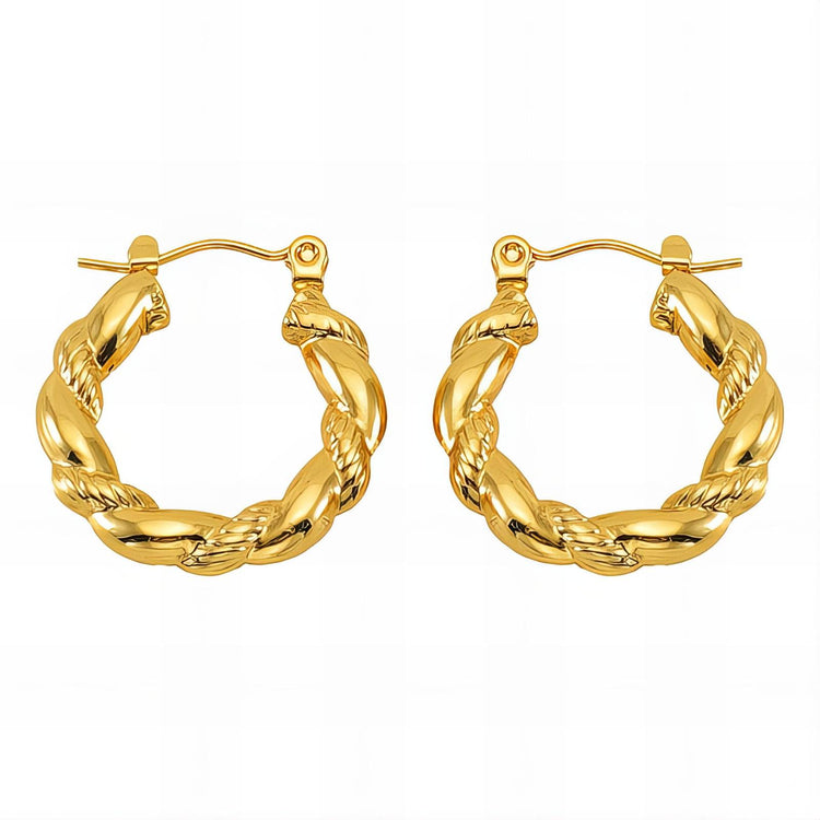 18K gold plated Stainless steel earrings, Intensity