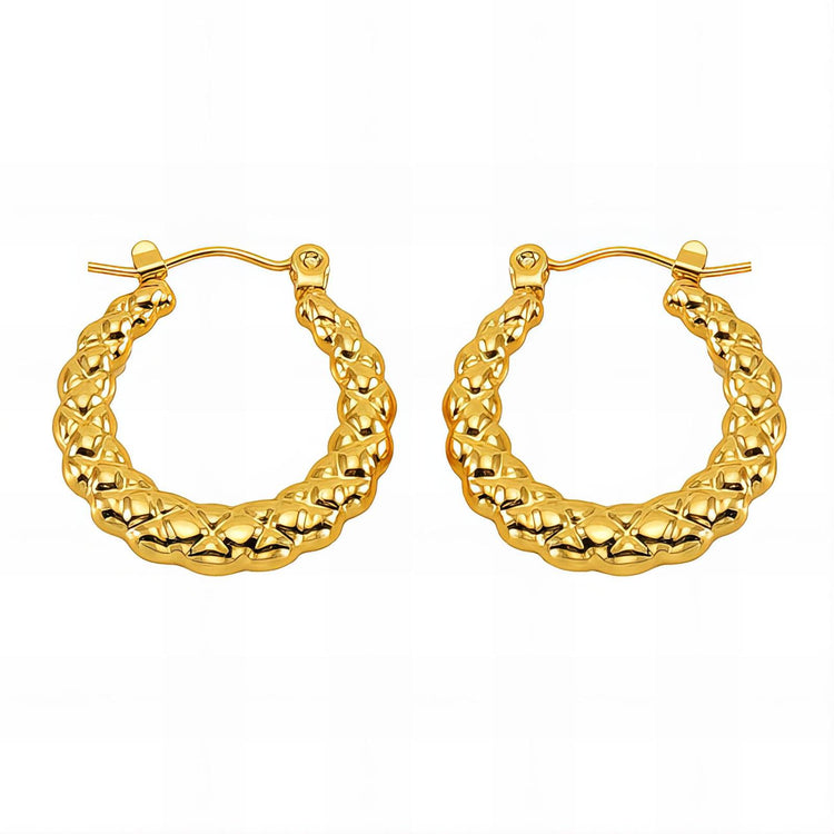 18K gold plated Stainless steel earrings, Intensity