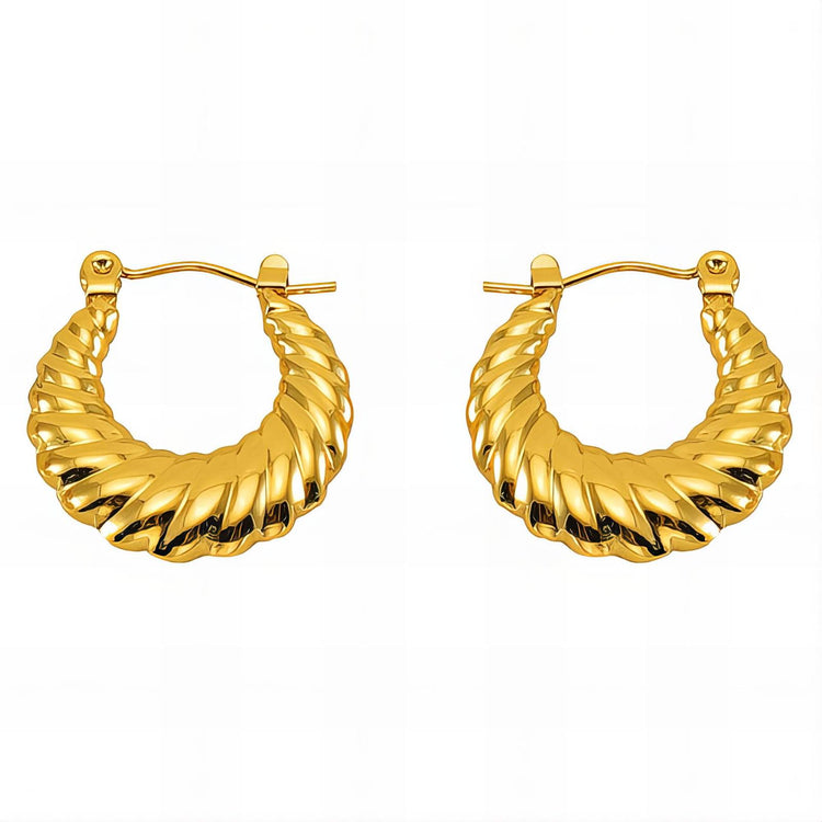 18K gold plated Stainless steel earrings, Intensity