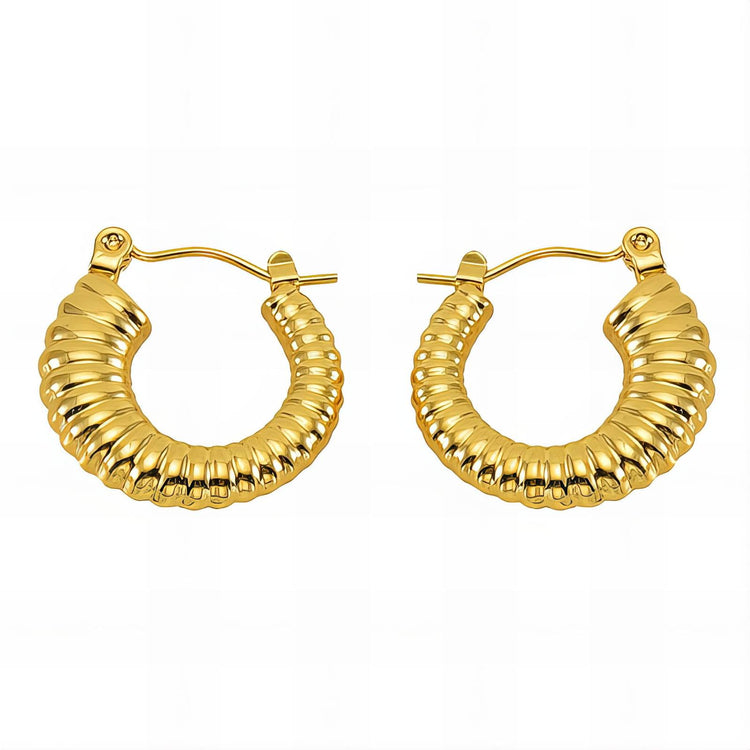 18K gold plated Stainless steel earrings, Intensity