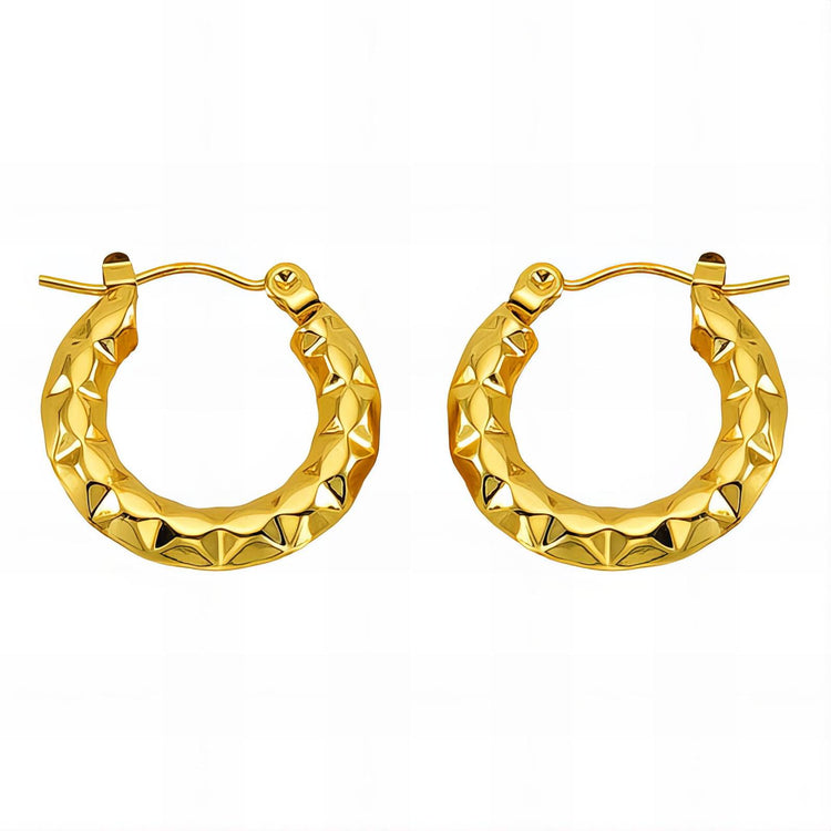 18K gold plated Stainless steel earrings, Intensity