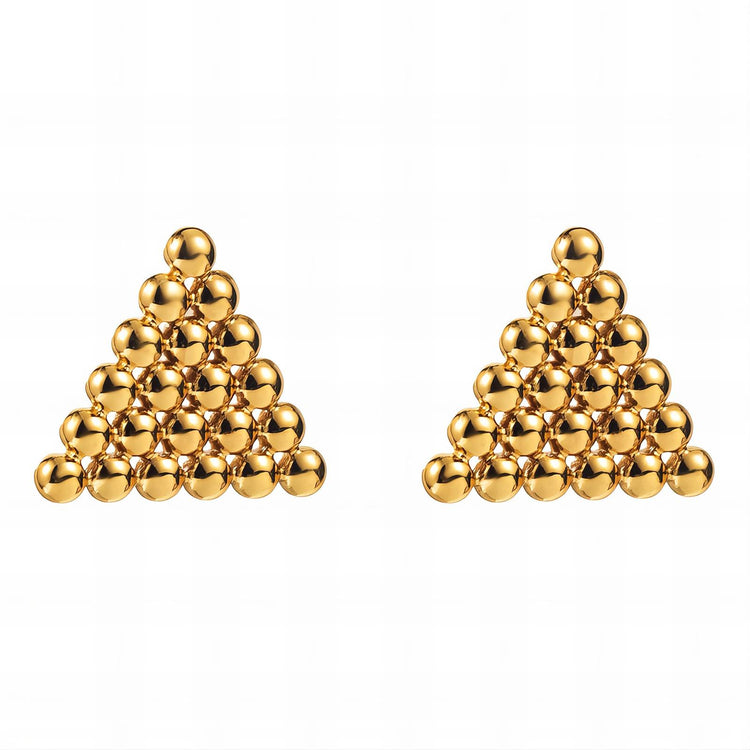 18K gold plated Stainless steel earrings, Intensity