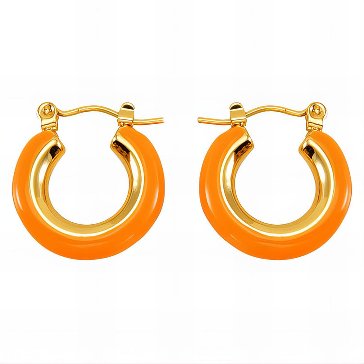 18K gold plated Stainless steel earrings, Intensity