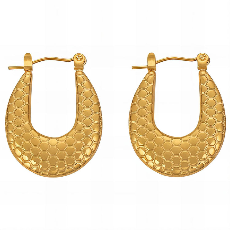 18K gold plated Stainless steel earrings, Intensity