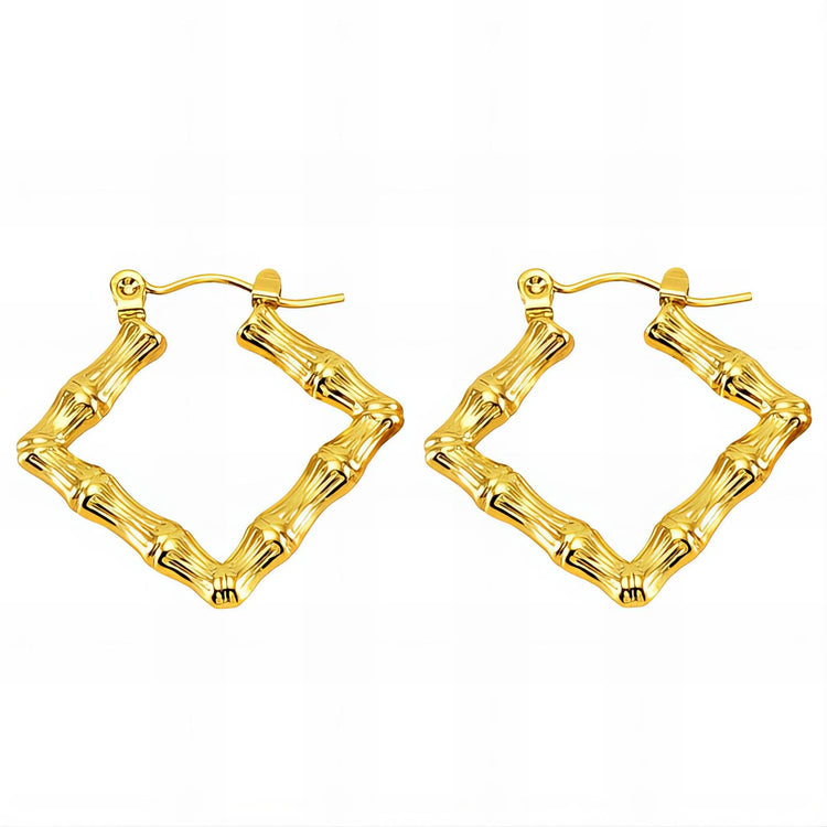 18K gold plated Stainless steel earrings, Intensity