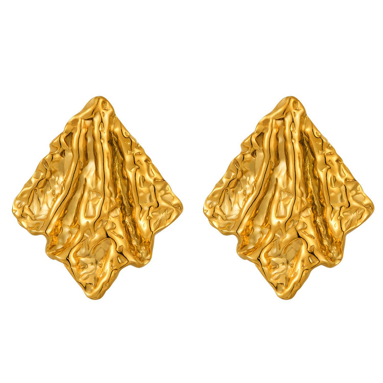 18K gold plated Stainless steel earrings, Intensity