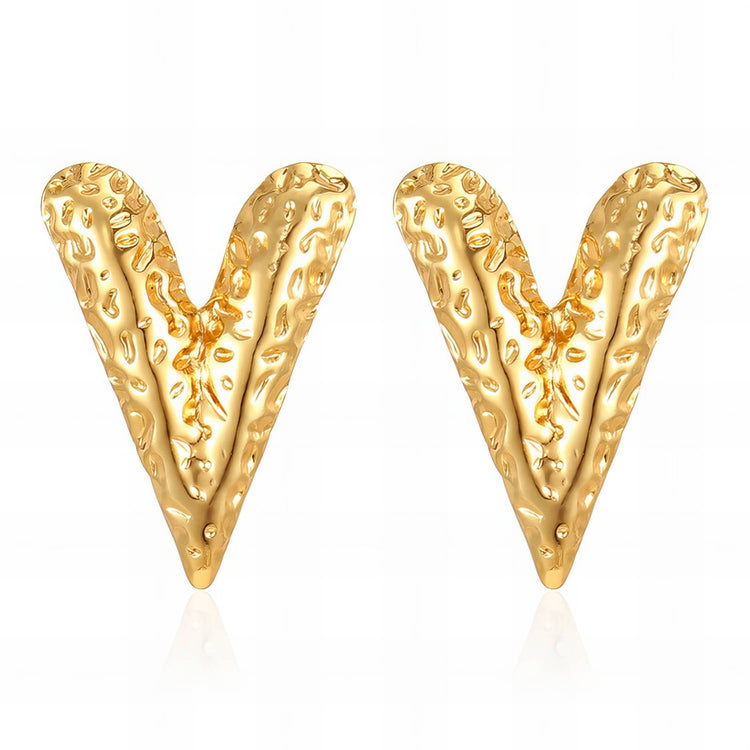 18K gold plated Stainless steel earrings, Intensity