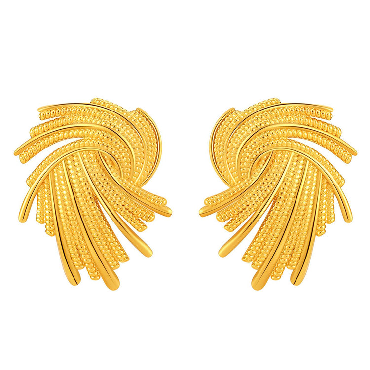 18K gold plated Stainless steel earrings, Intensity