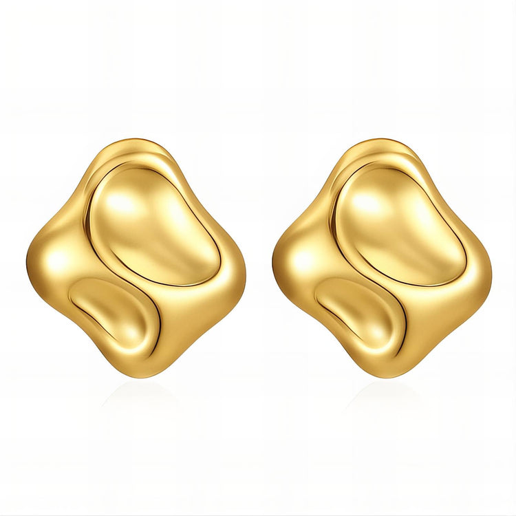 18K gold plated Stainless steel earrings, Intensity