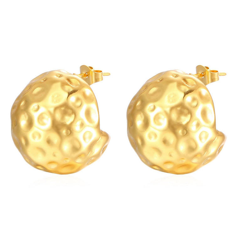 18K gold plated Stainless steel earrings, Intensity