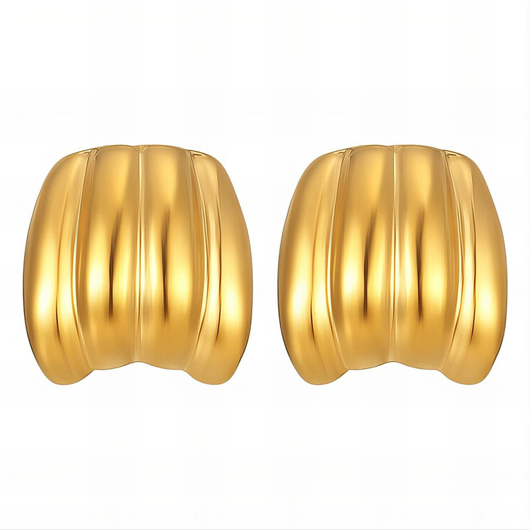 18K gold plated Stainless steel earrings, Intensity