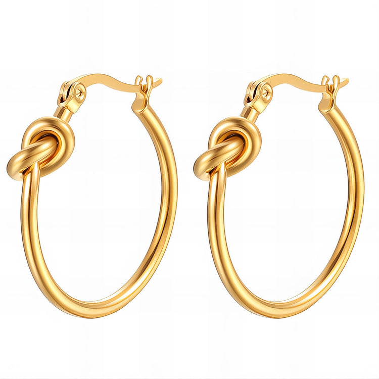 18K gold plated Stainless steel earrings, Intensity