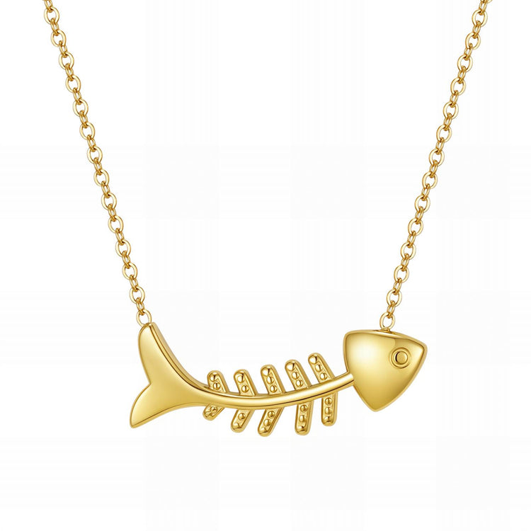 18K gold plated Stainless steel necklace, Intensity