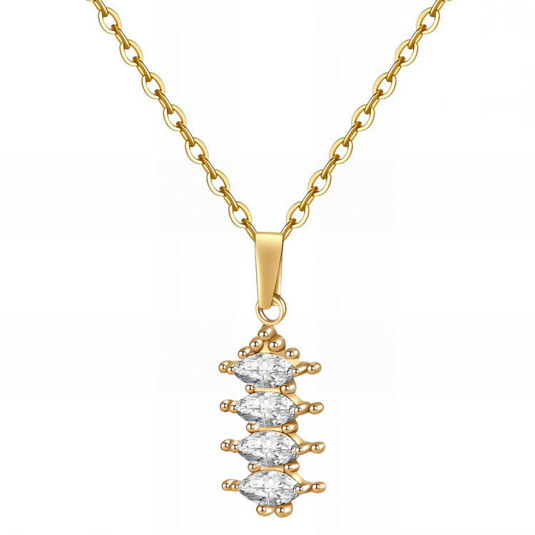 18K gold plated Stainless steel necklace, Intensity