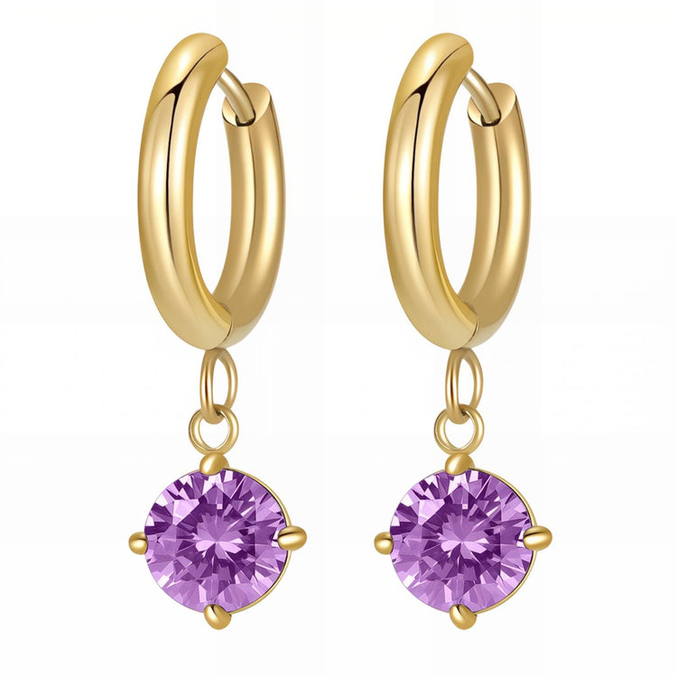 18K gold plated Stainless steel earrings, Intensity