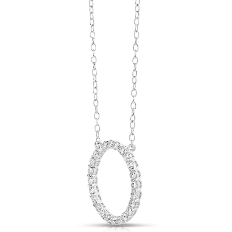 1/2 Ctw Colorless Flawless Diamond Circle Pendant