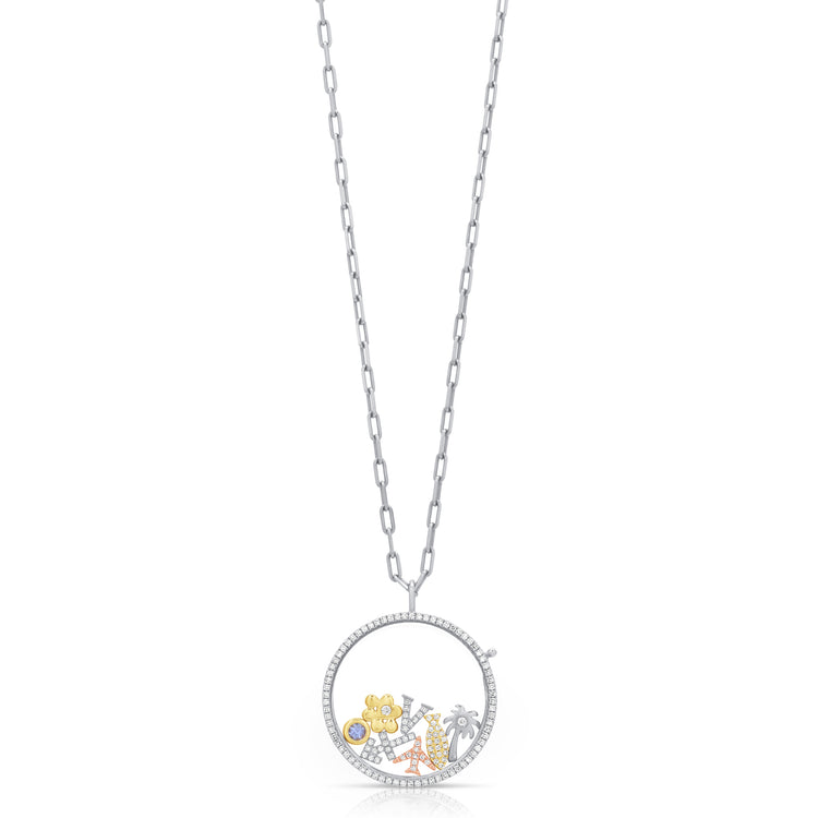 Reversible Round Diamond Locket