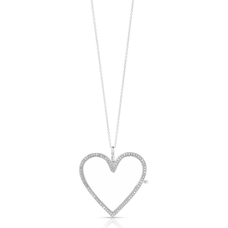 Reversible Heart Shape Diamond Locket