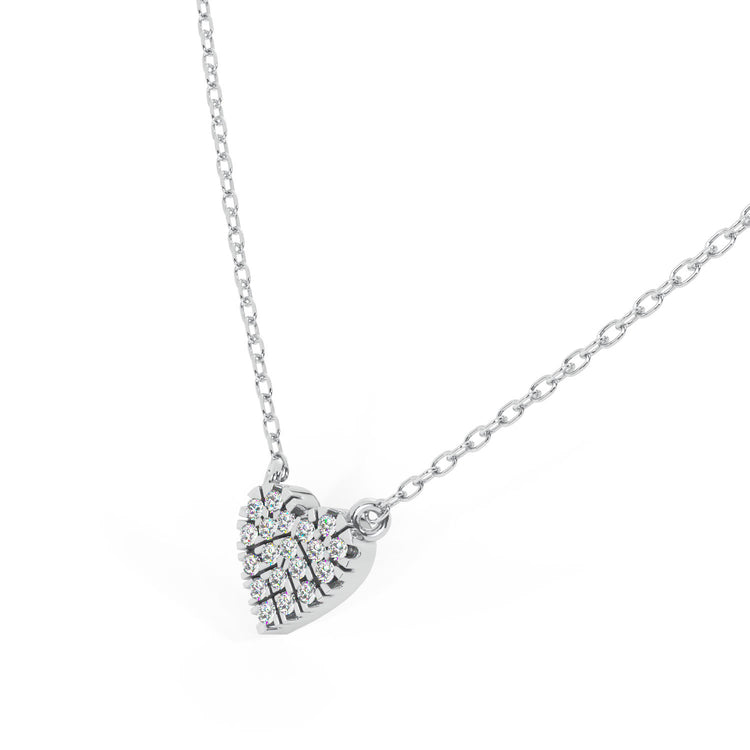 Heart Shape Diamond Accent Necklace 18"