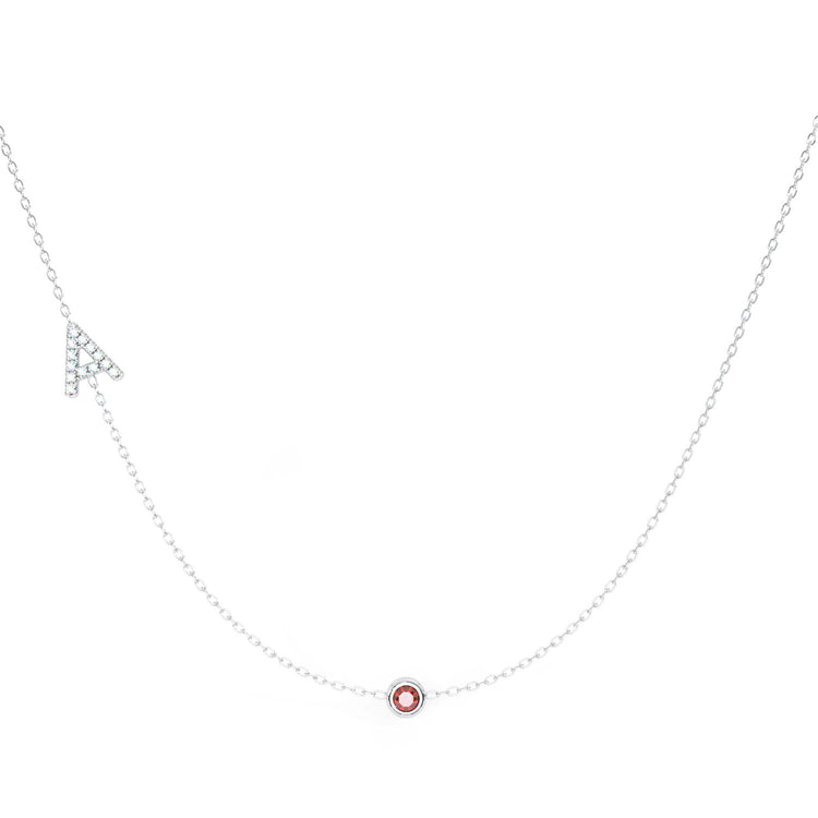 Charm & Bezel Necklace 18"