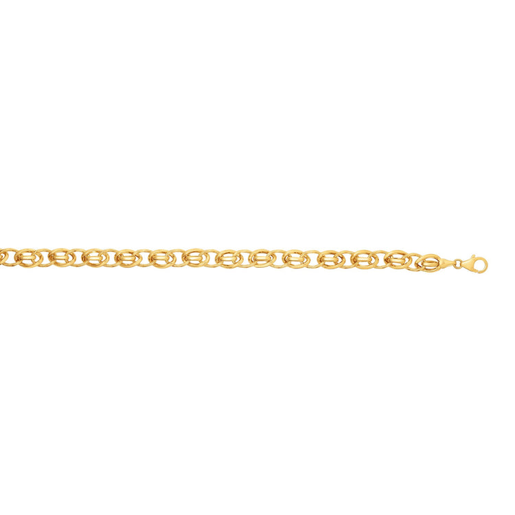 14K Gold & Alternating Oval Link Bracelet