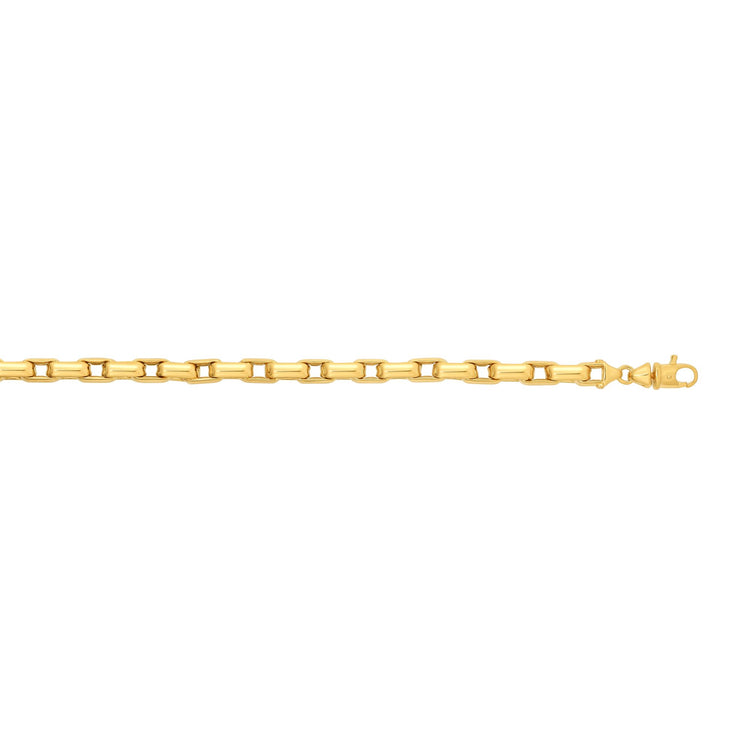 14K Gold Fancy Box Link Bracelet