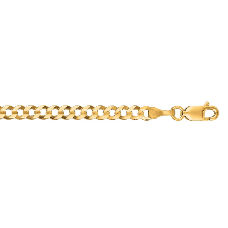 14K Gold 3.2mm Comfort Curb Chain