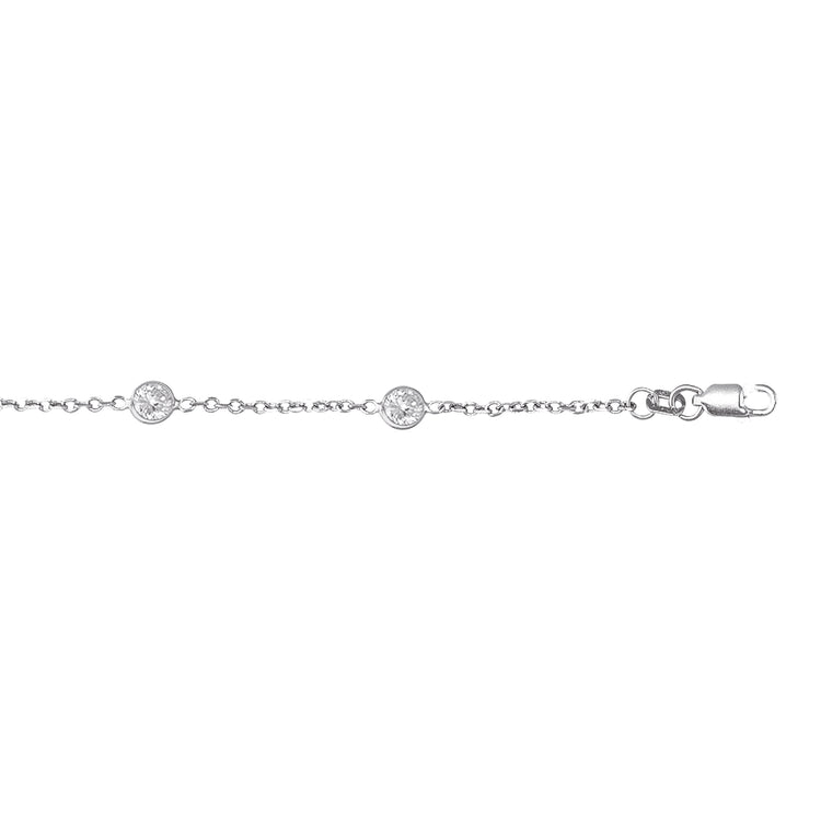 14K Gold CZ by the Yard Necklace