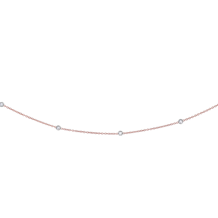 14K Gold .25ct Diamonds by the Yard Necklace