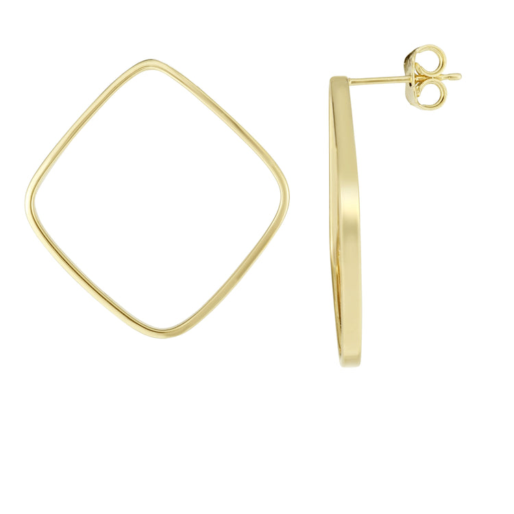 14K Gold Large Geometric Earring