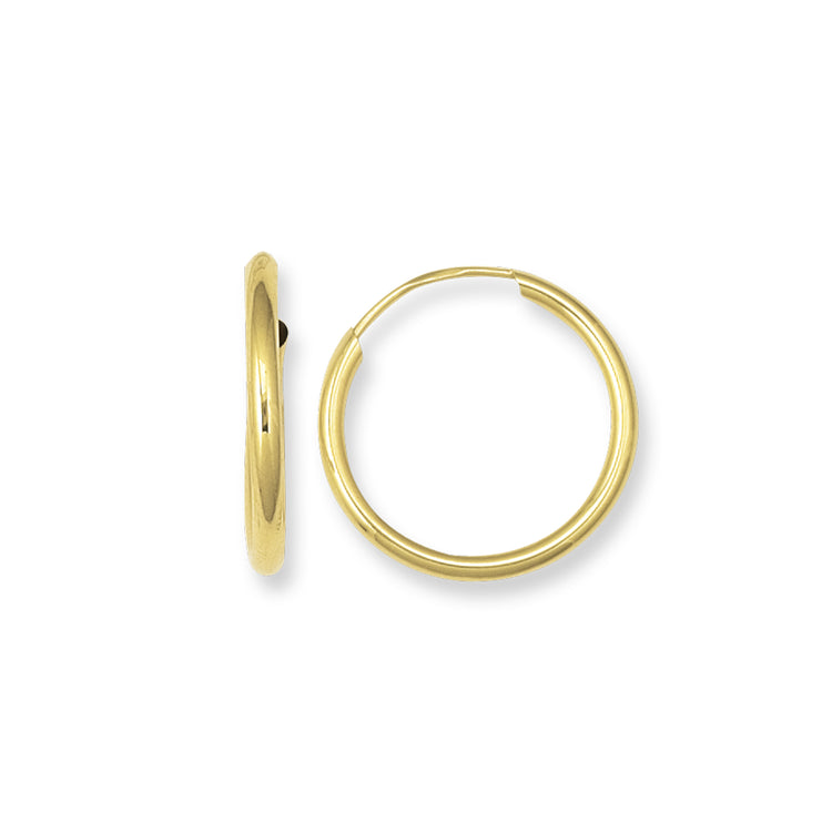 14K Gold Endless Hoop Earring